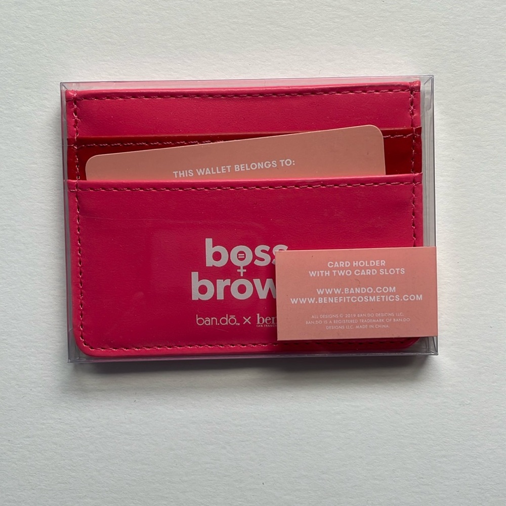 ban.do x Benefit Boss Brows Card Holder with Two Card Slots
